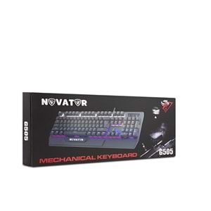 Novator G505/10 Klavye Oyun Mekanik Rgb Ve Blue Swıtch Q