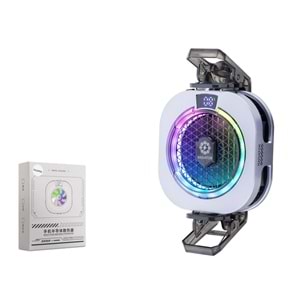 Hadron Hdx4385 Manyetik Klipsli Telefon Tablet Soğutucu Fan Rgb Isı Göstergeli İpad Uyumlu Gri