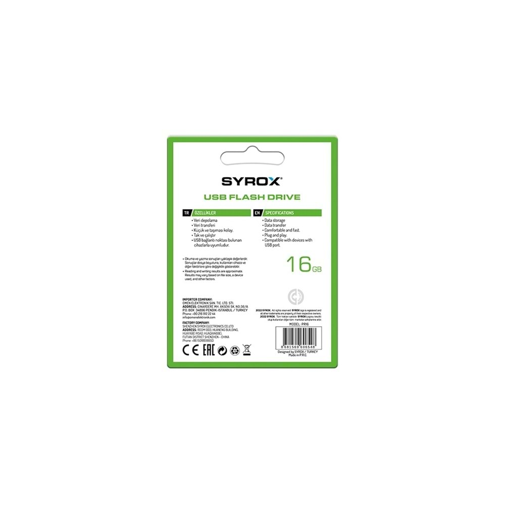 Syrox 16 Gb Usb Bellek PR Prizma PR16