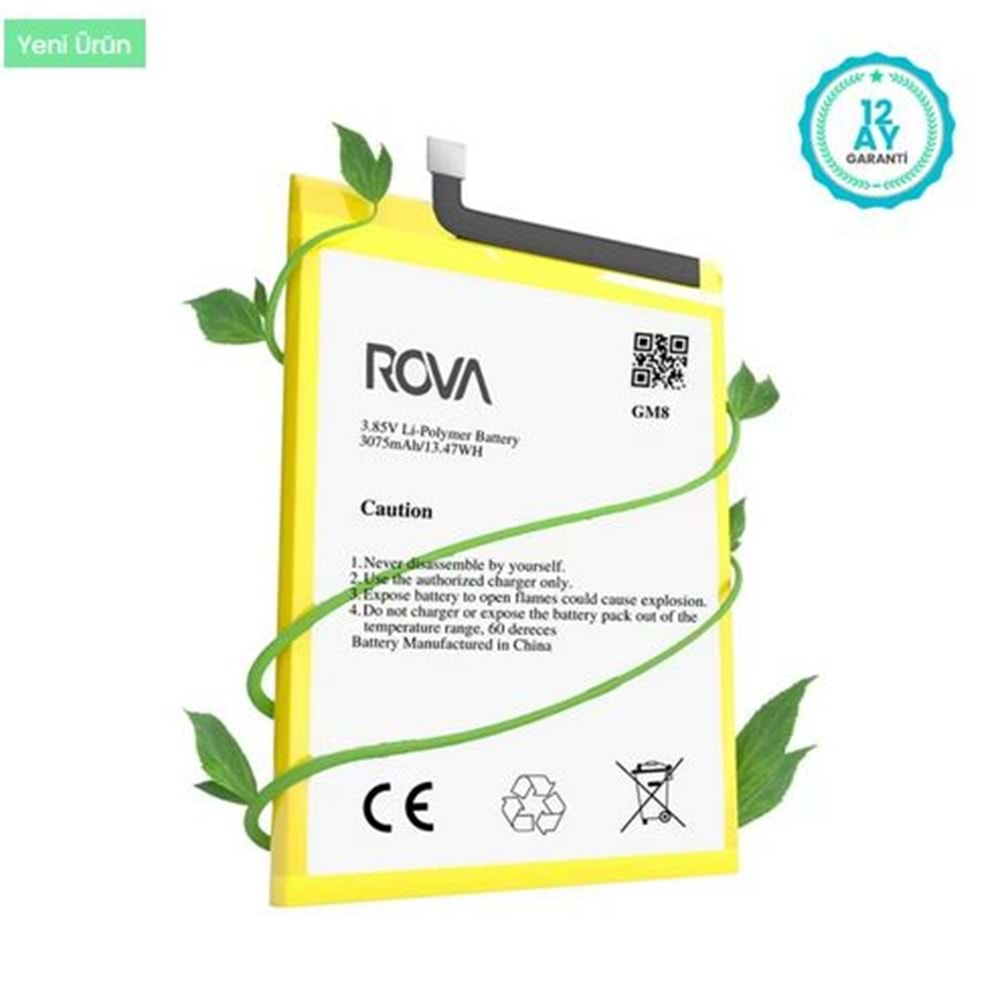 Rova General Mobile Gm 8 Batarya Pil 3075 Mah