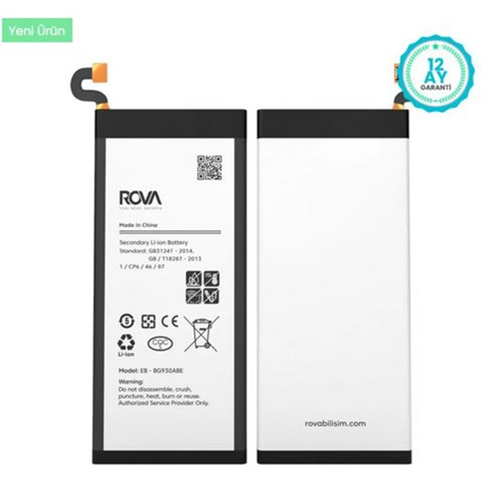 Rova Samsung S7 Sm-G930 Batarya 3000 Mah