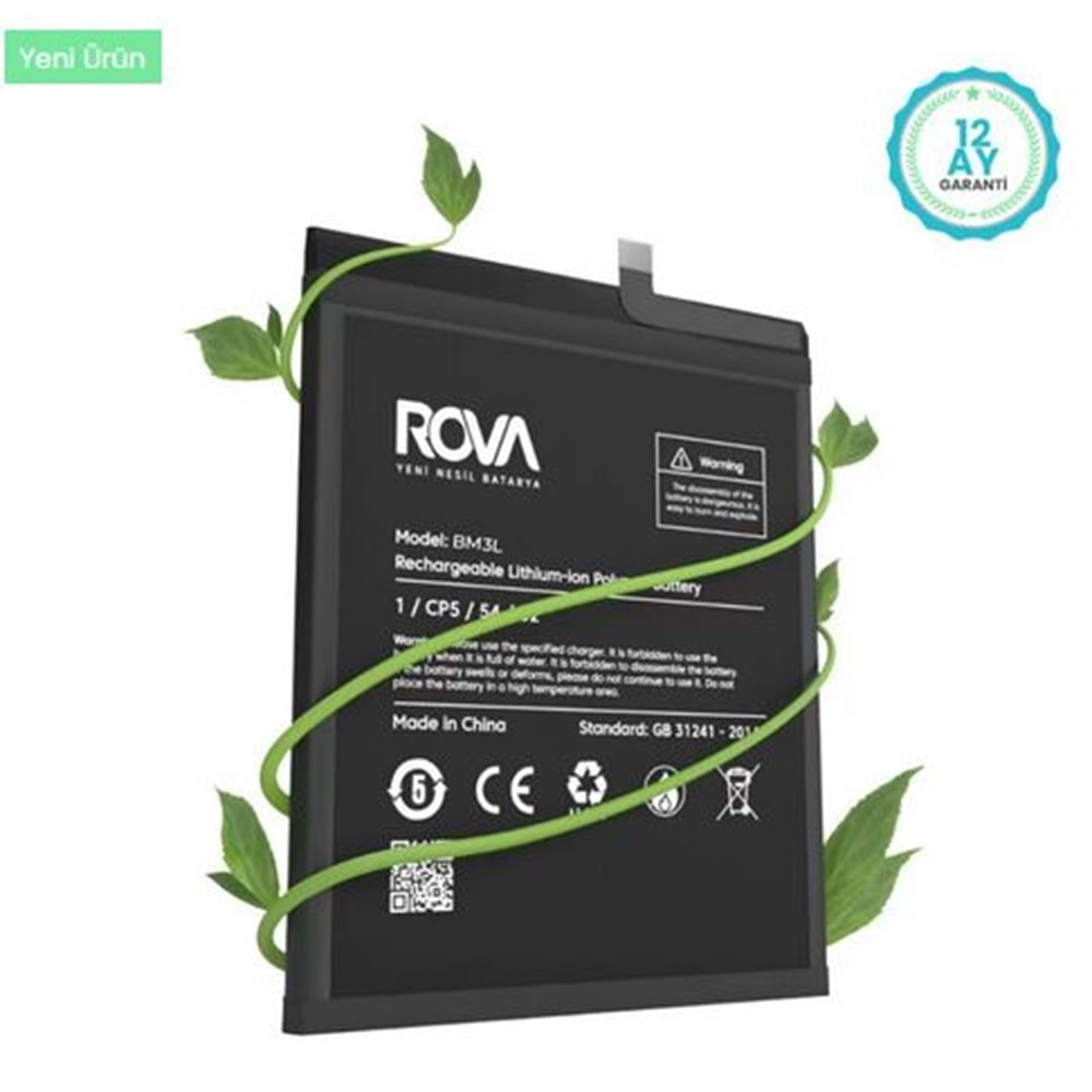 Rova Xiaomi Mi 9 Batarya Bm3L 3300 Mah.