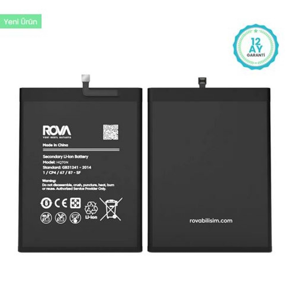 Rova Xiaomi Redmi Note 9 - Redmi 9 Batarya 5020 Mah. Bn54