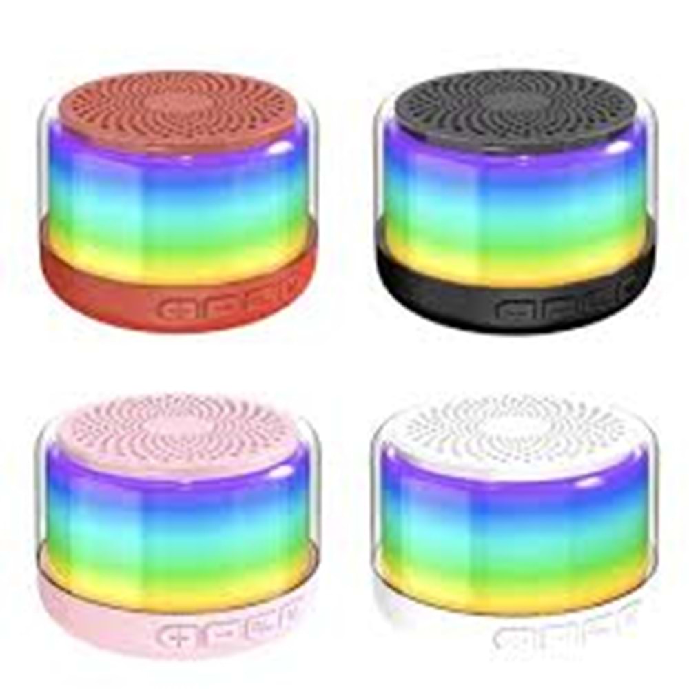 Polygold LF-K8 Mini RGB Işıklı Bluetooth Speaker - Kırmızı