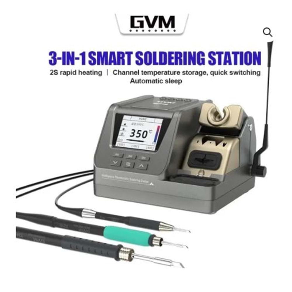 Sunshine Gvm H3 Akıllı Lehim Istasyonu Havya 3 Kollu (T115-T210-T245 3 Kol 3 Uçlu Kutu )
