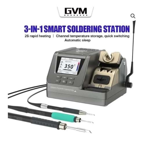 Sunshine Gvm H3 Akıllı Lehim Istasyonu Havya 3 Kollu (T115-T210-T245 3 Kol 3 Uçlu Kutu )