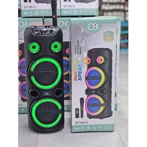 Concord BT-8813 Bt/Fm/Usb Büyük Boy Işıklı Hoparlör