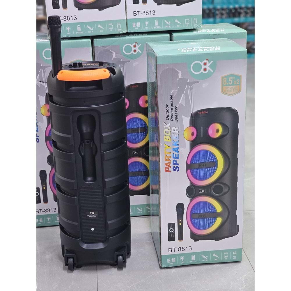 Concord BT-8813 Bt/Fm/Usb Büyük Boy Işıklı Hoparlör