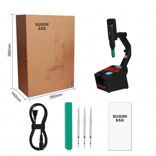 Sugon 55G Kablosuz Şarjlı Lehim İstasyonu (3uçlu Eğik/İnce/Balta)