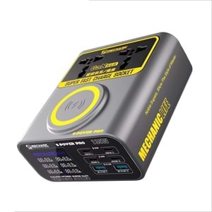 Mechanic S-Power Pro Hızlı Şarj 3.0A Gan 135w Kablosuz Şarjlı Çok Portlu Şarj Cihazı