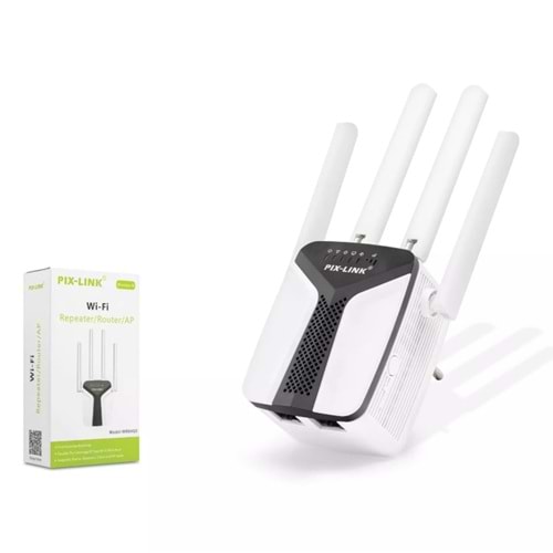 PIX-LINK LV-WR64Q3 WiFi Repeater / Router / AP 450 Mbps - Siyah Beyaz