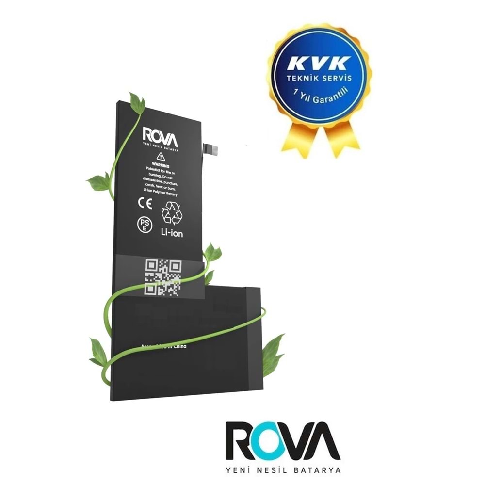 Rova İphone 15 Pro Batarya Pil Güçlendirilmiş 3420mAh WFX ( Pil Uyarısı Vermez )