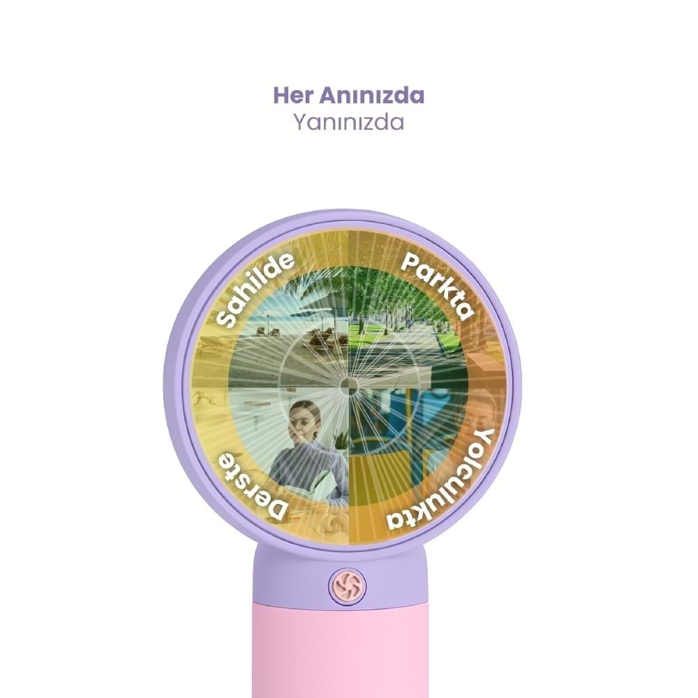 CRD MS-50 Mini Fan - Flower Pembe
