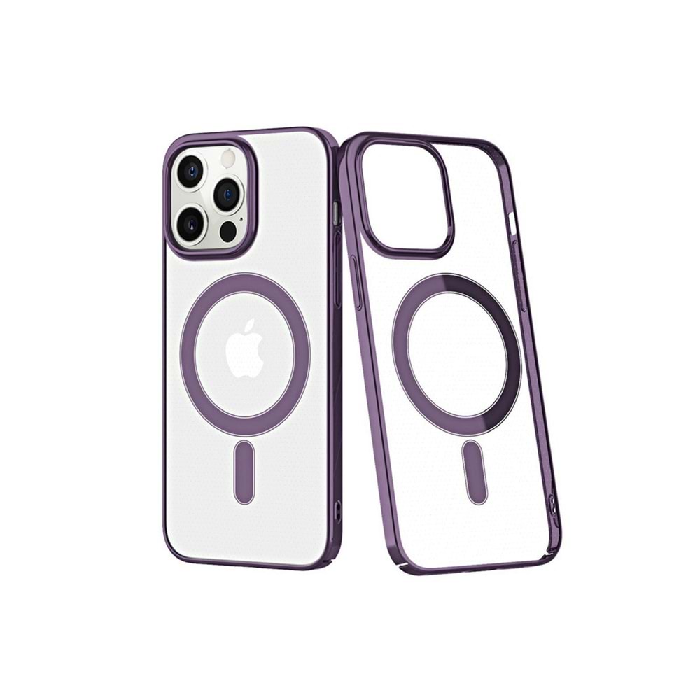 Newface Apple iPhone 14 Pro Max Kılıf Element Magneticsafe Sert Kapak - Yeşil