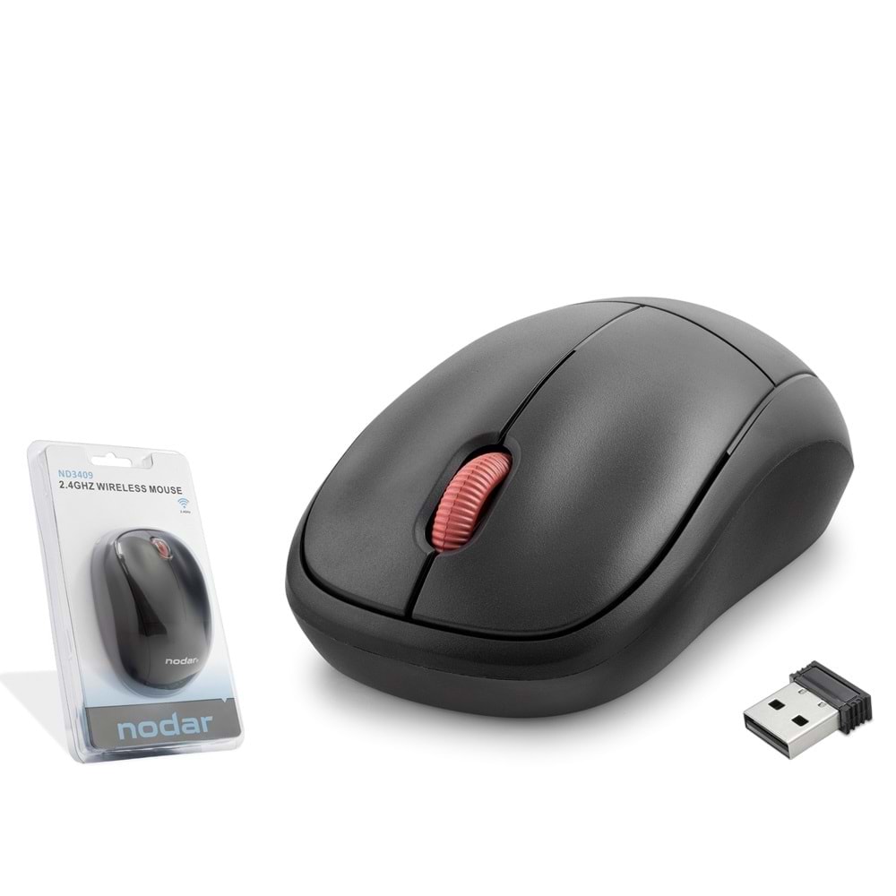 NODAR ND3409 Kablosuz Mouse 2.4 GHz 1200 DPI Siyah