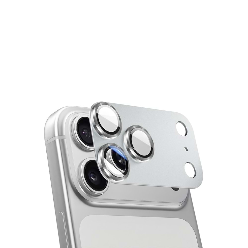 HDD Apple iPhone 18 Pro Max Pyroxene Kamera Lens Koruyucu - Gümüş