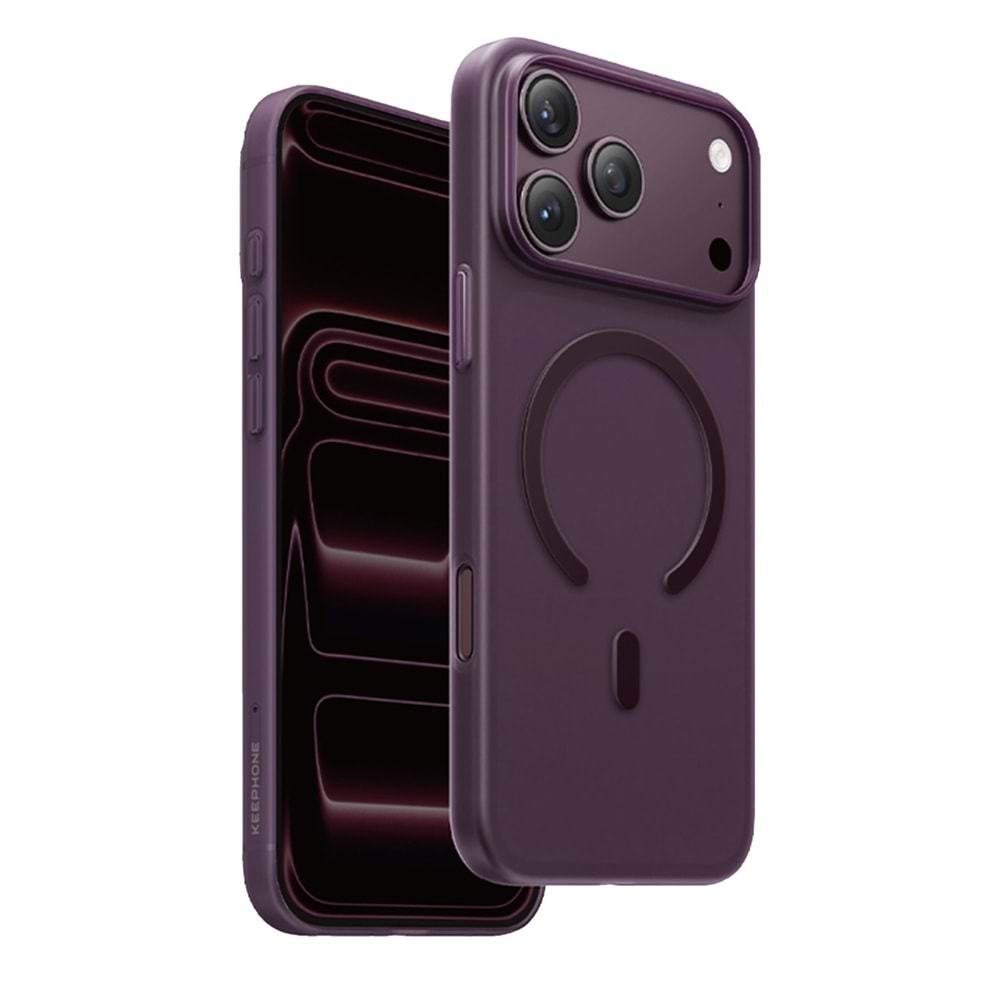 Keephone Apple iPhone 17 Pro / 18 Pro AirSkin Pro Magsafe Kılıf - Bordo