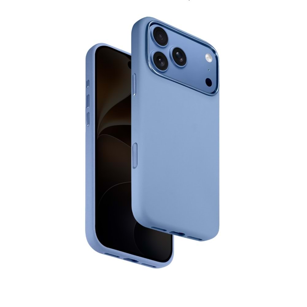 HDD Apple iPhone 17 Pro Max / 18 Pro Max HBC-452 Peridot Magsafe Kapak - Açık Mavi