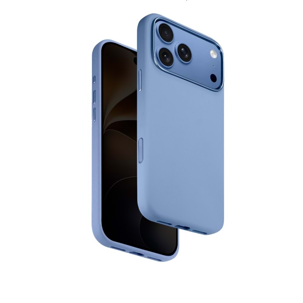 HDD Apple iPhone 17 Pro / 18 Pro HBC-452 Peridot Magsafe Kapak - Açık Mavi