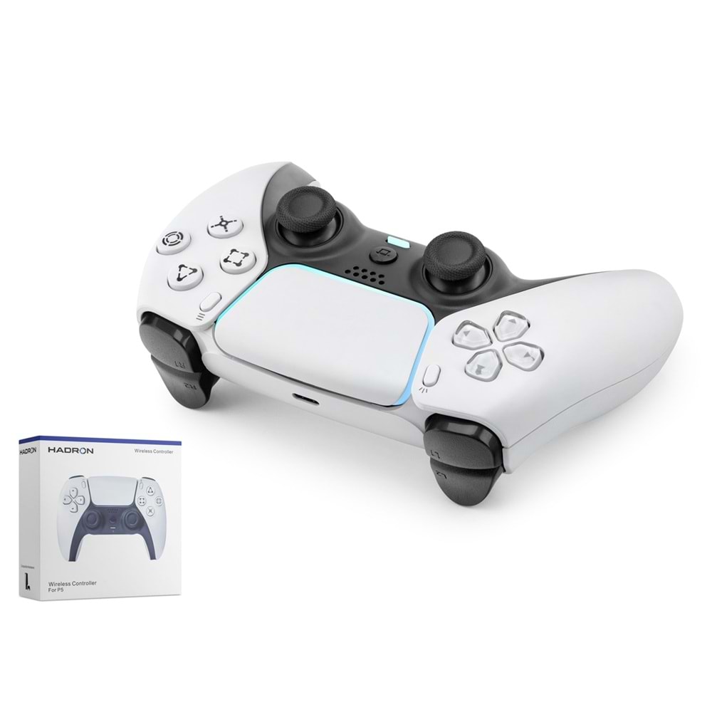HADRON HD332W Kablosuz GamePad Oyun Kolu PS5 Uyumlu Dokunmatik Panelli - Beyaz