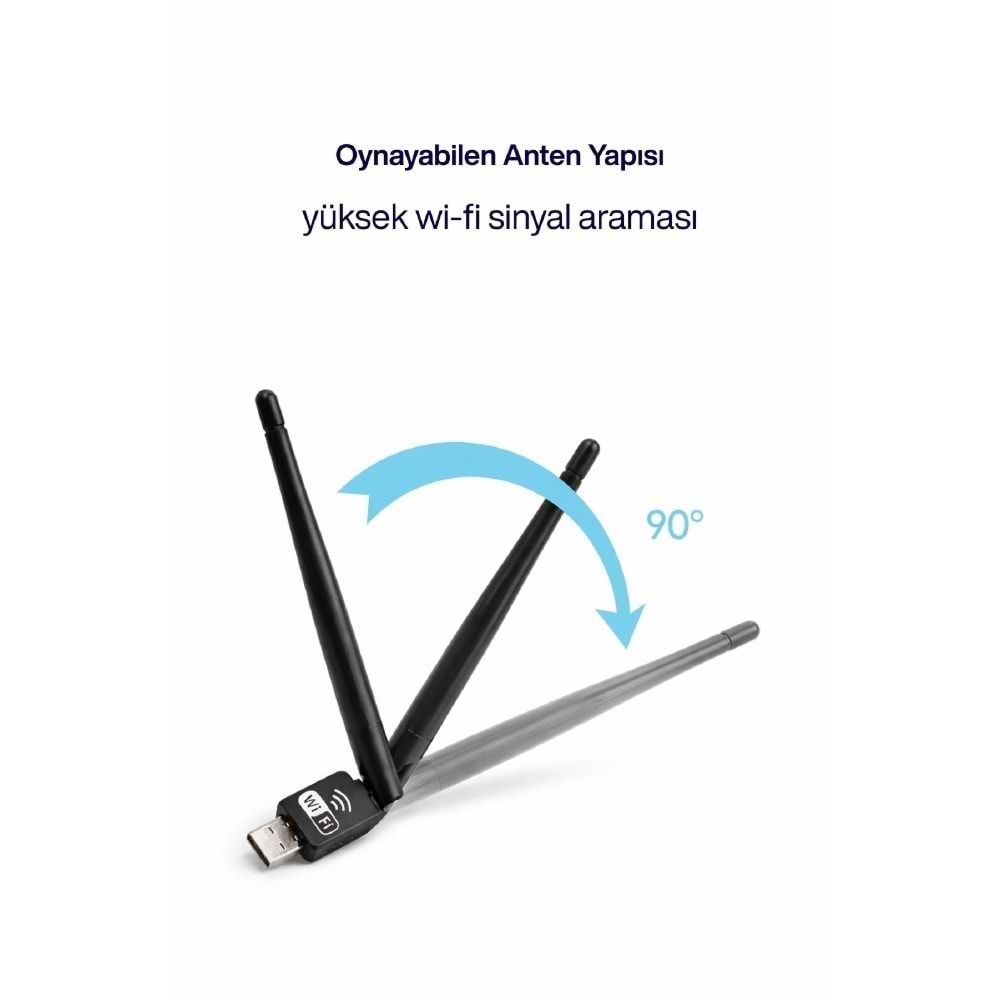 CONCORD W-3 Wi-Fi Adaptör 600 Mbps