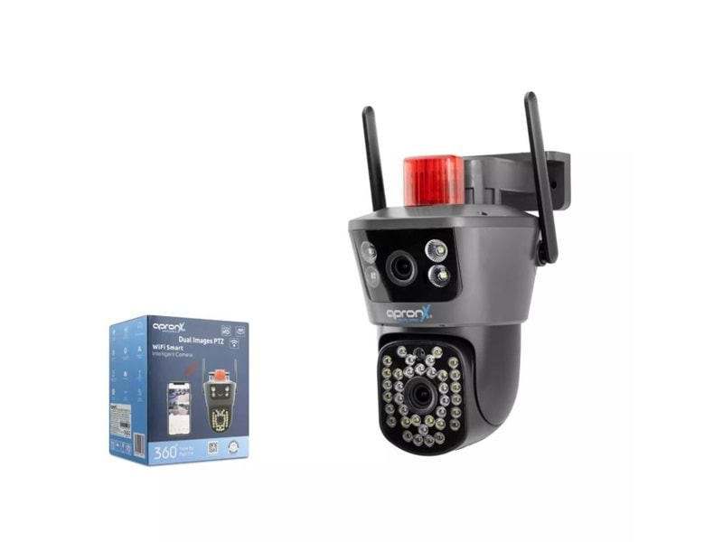 APRONX WPB246 DUAL IMAGE WIFI KAMERA 2*4MP 2*3.6MM LENS SİYAH